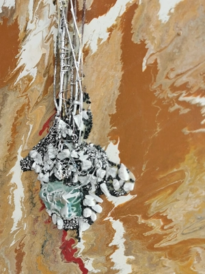 Originalbild, sandfarben mit 3D-Effekten, auf Holzrahmen gespannt  Bild 2