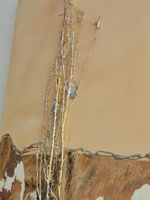 Originalbild, sandfarben mit 3D-Effekten, auf Holzrahmen gespannt  Bild 3