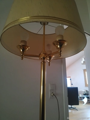 Vintage Stehlampe Messing  Bild 2
