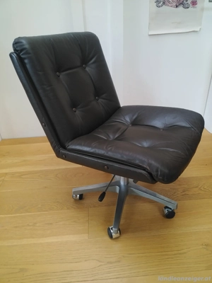 Vintage Leder Bürostuhl Sessel Schöner 
