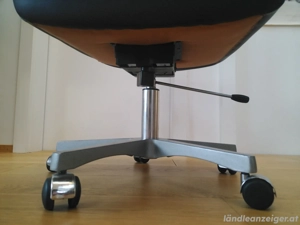 Vintage Leder Bürostuhl Sessel Schöner  Bild 4