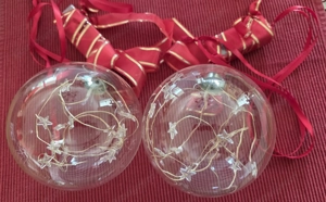 Weihnachtsdeko - Winterdeko - beleuchtete Glaskugeln