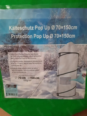 2 NEUE Kälteschutz Pop Up für Pflanzen - 70 x 150 cm