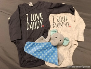 Bodys Gr.62 und Schmusetuch 