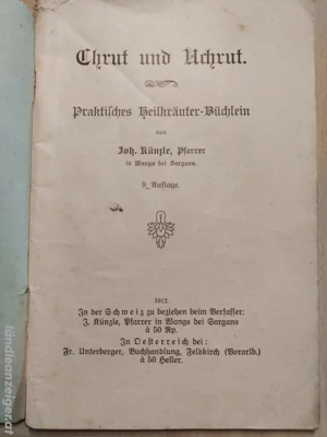Heilkräuter-Buch 1912: Chrut und Uchrut Bild 2
