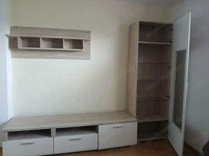 Moderne Wohnwand - Glasvitrine, Sideboard & Hängeregal - guter Zustand Bild 2