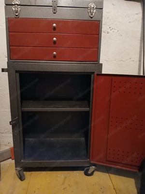 Werkzeugwagen mit aufsetzbarem Werkzeugkoffer - sehr guter Zustand Bild 2