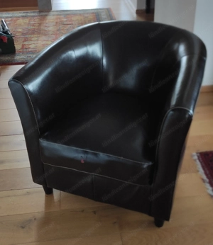 Sessel dunkelbraun Leder 