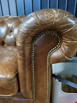 Ledersofa 2er Chesterfield Bild 2