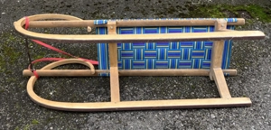 Rodel aus Holz Zweisitzer  Bild 4