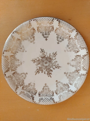 Vintage Bareuther Bavaria Porzellanteller mit Golddekor Bild 2