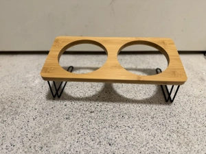 Katzenbett und Futterschale aus Holz  Bild 3