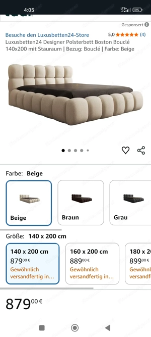 Designer Polsterbett neu Bild 2