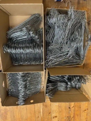 über 1500 Kleiderbügel Metall 41 cm silber NEUWERTIG für Hemd T-Shirt Bluse Hose Rock