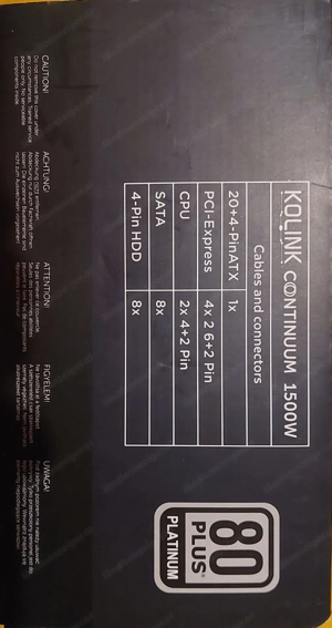 KOLINK Continuum 1500W - 80 PLUS PLATINUM - Netzteil Bild 4