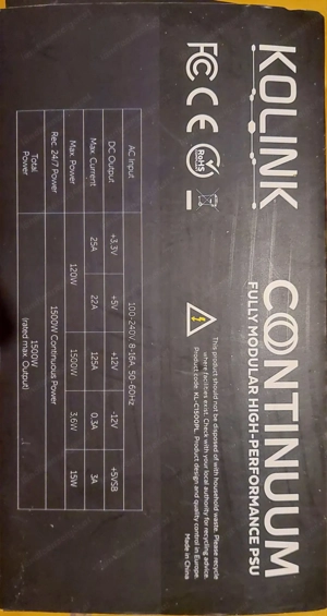 KOLINK Continuum 1500W - 80 PLUS PLATINUM - Netzteil Bild 3