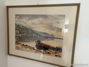 Aquarell H. Trippolt Bregenzer Seeufer 