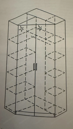 Großer Eck-Kleiderschrank + passender Aufsatz   viel Stauraum, modernes Design Bild 2