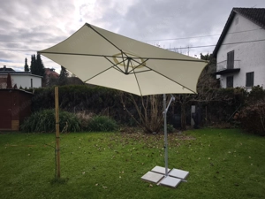 Ampelschirm   Sonnenschirm 300 cm beige - sehr guter Zustand Bild 3