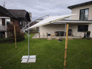 Ampelschirm   Sonnenschirm 300 cm beige - sehr guter Zustand Bild 2