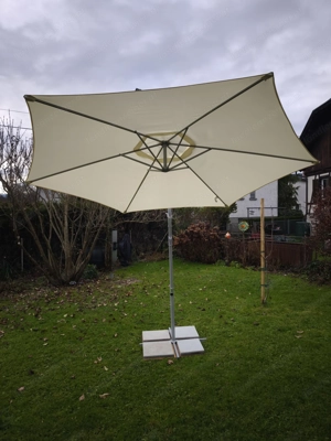 Ampelschirm   Sonnenschirm 300 cm beige - sehr guter Zustand Bild 4