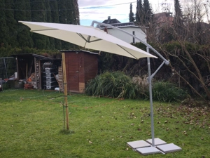 Ampelschirm   Sonnenschirm 300 cm beige - sehr guter Zustand