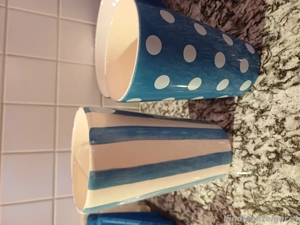 2 Vasen blau weiß 