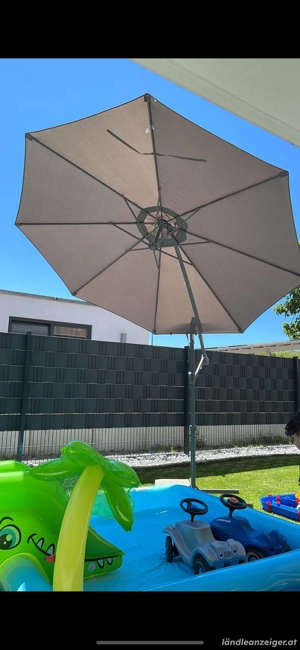 Sonnen Schirm Antrazit Grau Bild 2