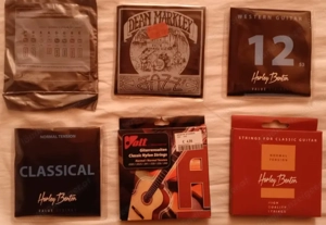 Gitarrensaiten: Nylonsaiten für Klassikgitarre und Stahlsaiten für Western- und E-Gitarre