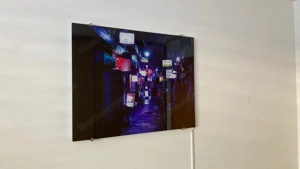 Gaming - Glasbild LED hintergrundbeleuchtet - Hugonnard - Nachtleben in Japan 80x60cm Bild 2