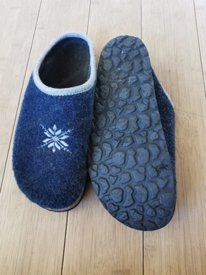 Damen Filzpantoffel mit Kunststoffsohle Gr 38  