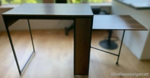 Tisch mit Klappfunktion u. Stauraum Bild 3