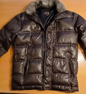 Daunen Federjacke für Herren, Größe 50, Farbe: braun