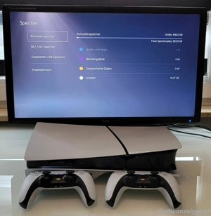 PS 5   Playstation 5 Slim Disc-Edition 1TB + 2TB inkl. Controller + Spiel + Zub. Bild 8