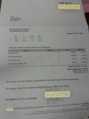 Optische Brille   Marke Fritz   Modell 922   neuwertig Bild 5