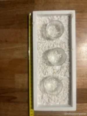 tablett mit 3 Teelichtern zur Dekoration