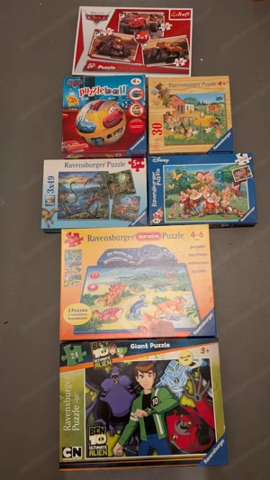 Großes Kinder-Puzzle Paket (7 Stück)   Ravensburger, Cars, Dinos, Ben 10 & mehr