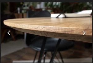  Stylischer Runder Tisch, 6 Stühle und Teppich beige  Bild 4