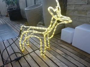 Weihnachten Advent Dekoartikel Weihnachtsdeko LED leuchtendes Reh für draußen