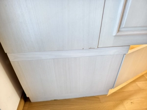 Kasten Schrank Massiv Holz hell Beige Regal 2 Teilig Bild 5