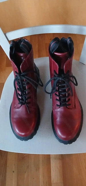 Stiefeletten, Leder, ECCO, Größe 39, Farbe: weinrot Bild 5
