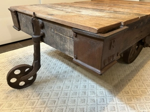 KARE Couchtisch - Railway Design - Massivholz  Metall Bild 4