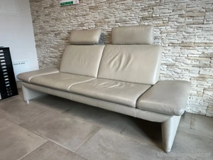Moderne Designer-Ledersofa in TOP-Zustand - Breite 220 cm, Tiefe 80 cm, Höhe 90 cm (mit Kopfstützen  Bild 4