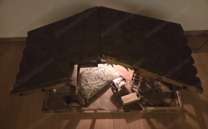 Krippe Weihnachten Holz Licht Weihnachtskrippe Zubehör Bild 3