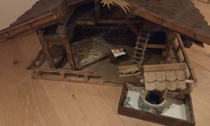 Krippe Weihnachten Holz Licht Weihnachtskrippe Zubehör Bild 5