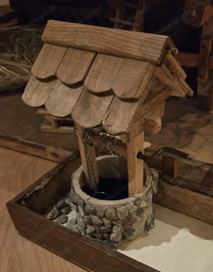 Krippe Weihnachten Holz Licht Weihnachtskrippe Zubehör Bild 6