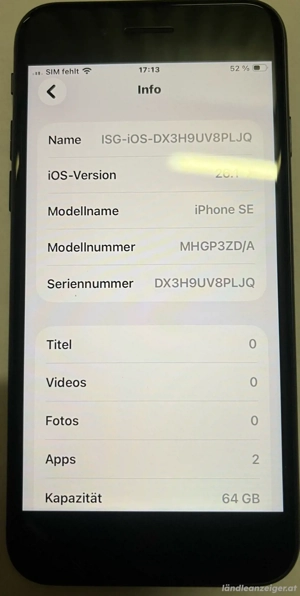 Iphone SE 64GB Bild 2