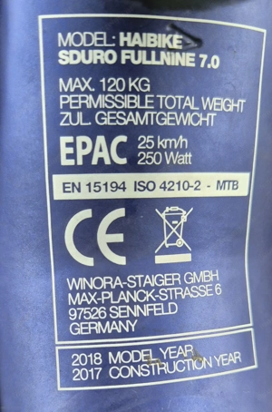 Verkaufe Haibike SDURO Fullnine 7.0 Bild 3