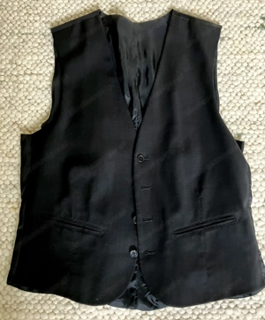Herrengilet 100% Schurwolle schwarz Gr. 50 Bild 2