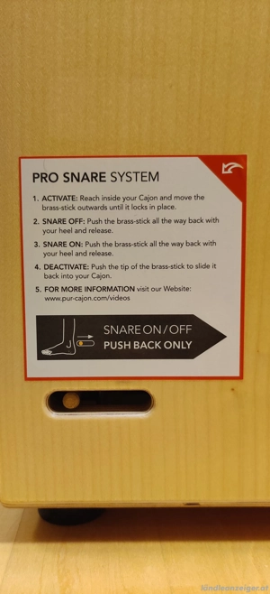 Cajon PUR Vision PRO Ast Eiche mit Tragetasche Bild 3